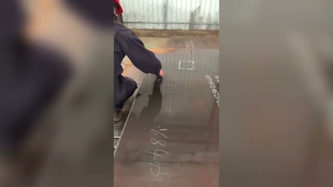 UT-Test für Weichstahlplatten