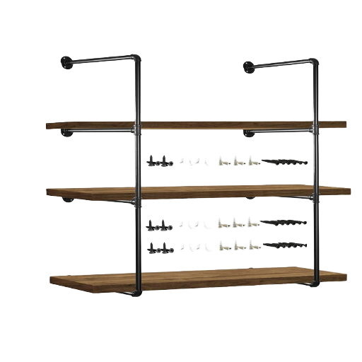 Design Ideas for Pipe Shelves