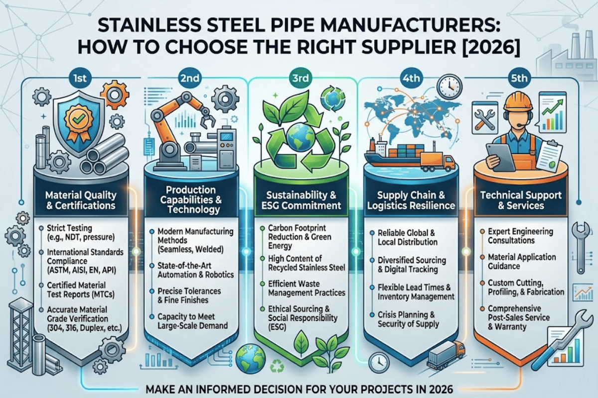 Stainless Steel Pipe Manufacturers: How to Choose the Right Supplier [2026]