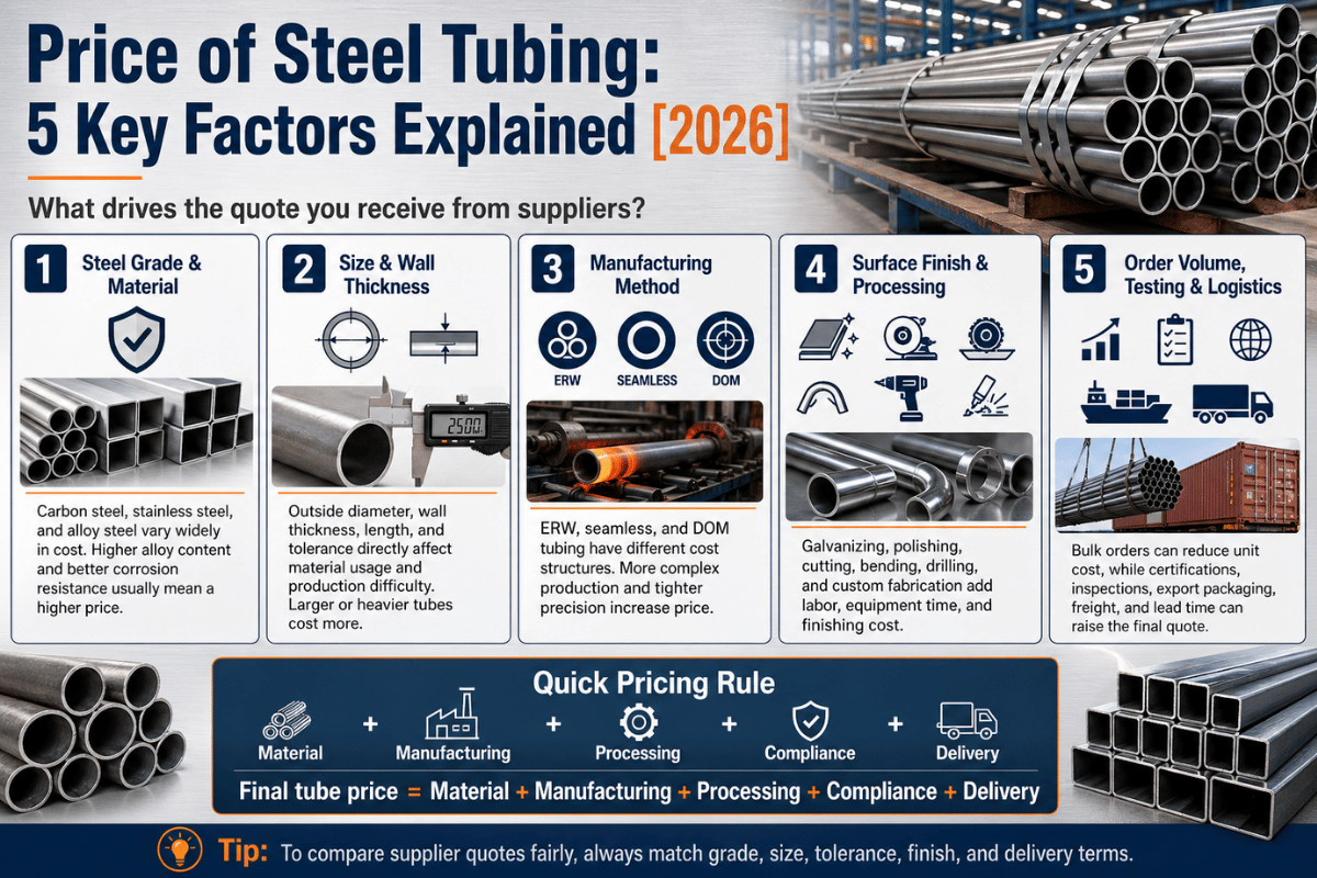 Price of Steel Tubing: 5 Key Factors Explained [2026]
