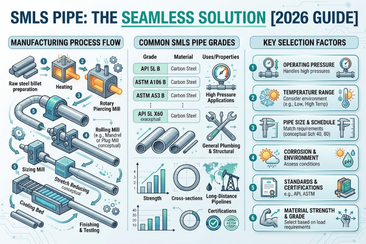 SMLS Pipe Manufacturing, Grades & Selection Guide [2026]