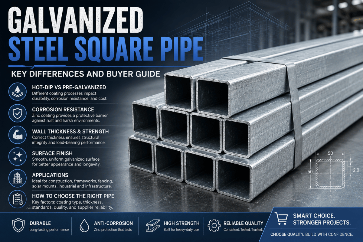 Galvanized Steel Square Pipe: Key Differences and Buyer Guide