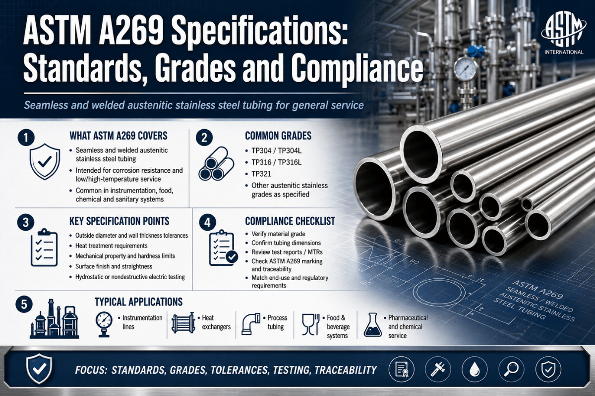 Astm A269 Specifications: Standards, Grades and Compliance