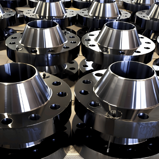 Material Grades: A105 Carbon Steel, A182 Stainless & Alloy Weld Neck Flanges