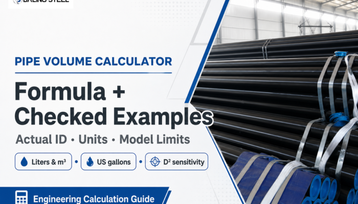 Pipe Volume Calculator: Formula, Units & Worked Examples
