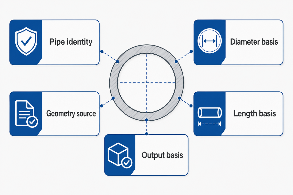 Pipe Volume Calculator: Start with Actual Inside Diameter — Baling Steel