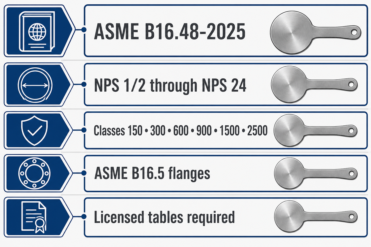 ASME B16.48 Scope and the Specification Fields That Matter — Baling Steel