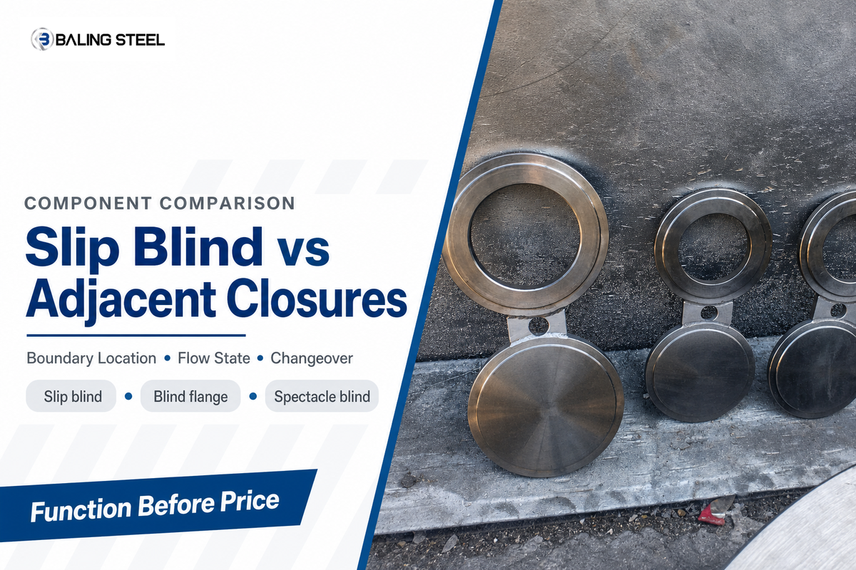 Slip Blind vs Blind Flange vs Spectacle Blind vs Spacer — Baling Steel